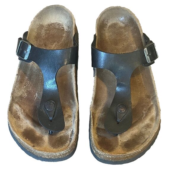 Birkenstock Gizeh Sandals Black Womens 36,‎ US 5/5.5 - Picture 1 of 7